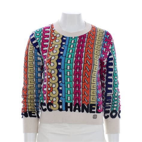 white chanel sweater with red logo|chanel purple cashmere sleeveless sweater.